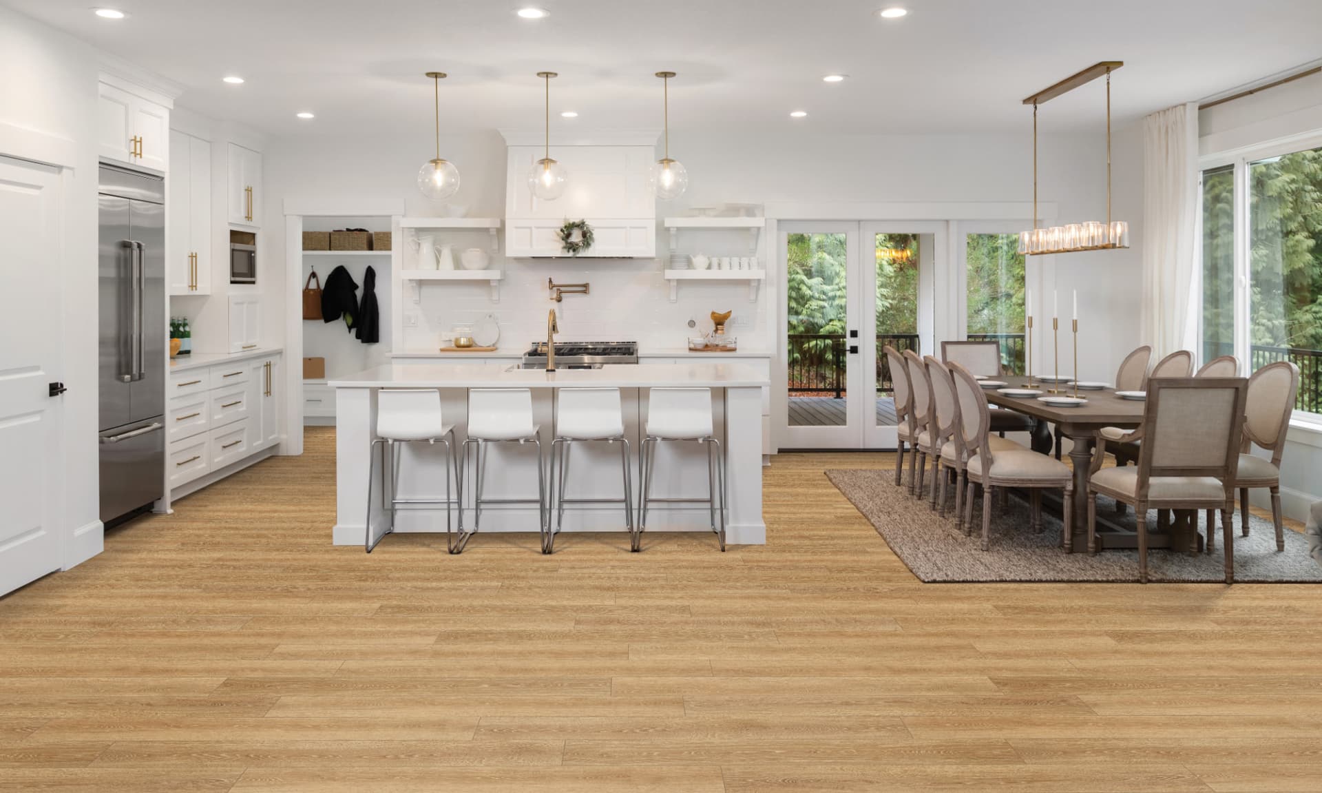 Luxury Vinyl Tile flooring installed in a Central Minnesota home
